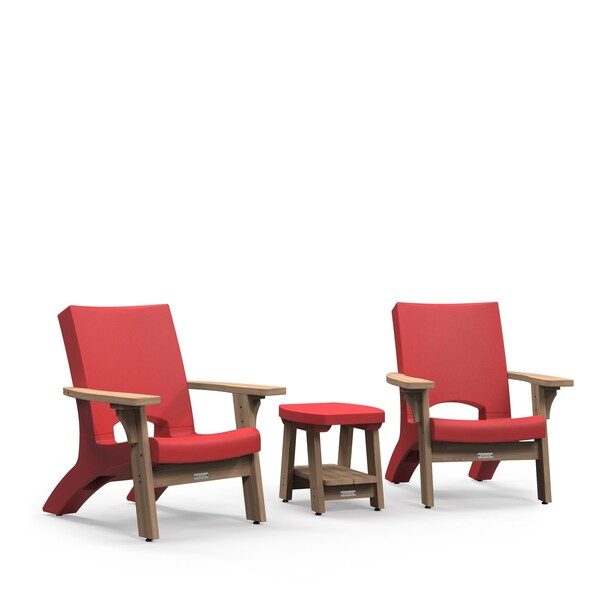 Mesa Chair x2 & Table Set - Red